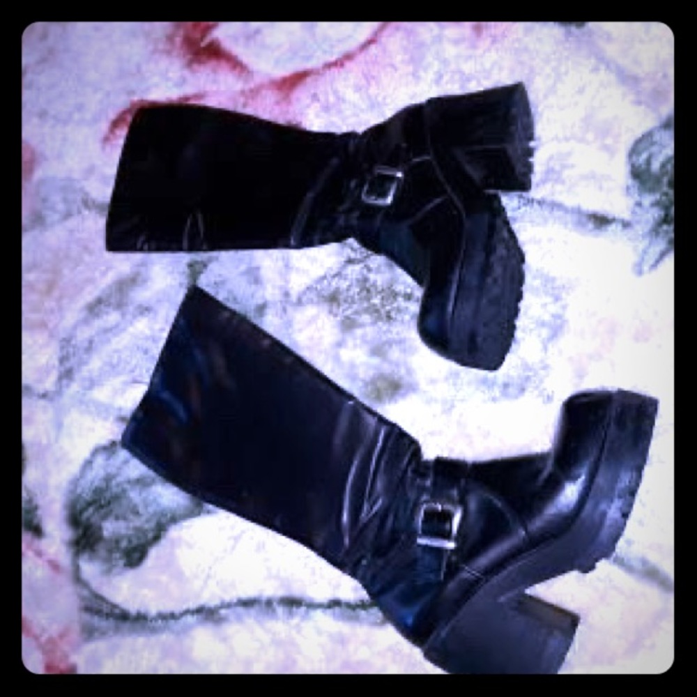 Punk platform boots